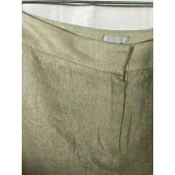 NWT Chico's Gold Size: 1.5 Linen Blend The Ultimate Fit Solid Ankle Length Pants - Picture 5 of 6